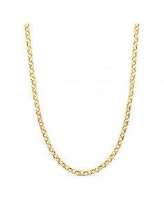 18K CADENA ORO AMARILLO ROLO HUECO ANCHO: 3 MM. LARGO: 50CM CIERRE REASA