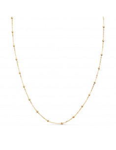 18K CADENA ORO AMARILLO FORZADA CON BOLAS DE 1 3 MM. ANCHO: 0 5 MM LARGO: 40 CM