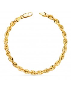 18K PULSERA ORO AMARILLO CORDON SALOMONICO. ANCHO 5 MM LARGO 21 CM