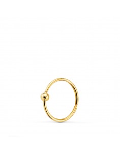 18K PIERCING ORO AMARILLO NARIZ CON BOLA LISA 1 5 MM. DIAMETRO: 8 MM