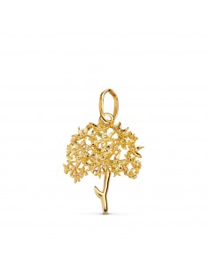 18K COLGANTE ORO AMARILLO BIZNAGA MALAGUEÑA TALLADA 18 X 15 MM