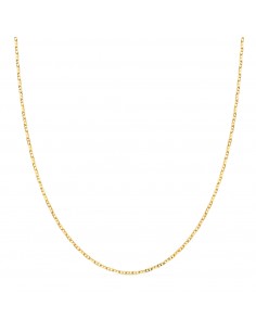 18K CADENA ORO AMARILLO FORZADA ANCLA MACIZA BORDES TALLADOS ANCHO: 1 5 MM. LARGO: 60 CM