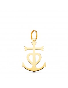 18K CRUZ DE LA CAMARGA ORO AMARILLO EN BRILLO. 17 X 12 MM