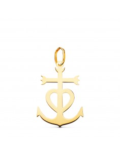 18K CRUZ DE LA CAMARGA ORO AMARILLO EN BRILLO. 22 X 15 MM