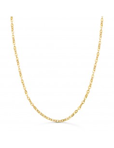 18K CADENA ORO AMARILLO FORZADA HUECA ANCHO: 2 5 MM. LARGO: 45CM