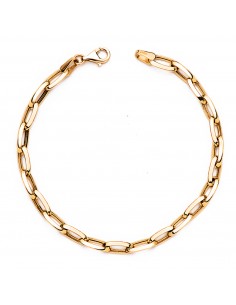 18K PULSERA ORO AMARILLO HUECA ESLABONES ANCHO: 4 5 MM. LARGO: 20 CM.