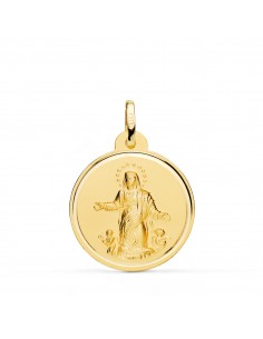 18K MEDALLA ORO AMARILLO VIRGEN DE LA ASUNCION BISEL 22 MM