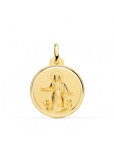 18K MEDALLA ORO AMARILLO VIRGEN DE LA ASUNCION BISEL 22 MM