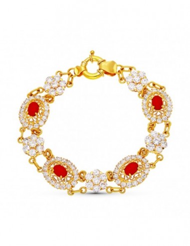 Pulsera Coralina Circonita