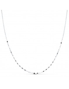 18K CADENA ORO BLANCO DIAMANTADA 45 CM. 1,2 MM.
