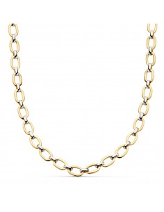 18K GARGANTILLA O.BICOLOR ESLABONES 6 MM 45 CM