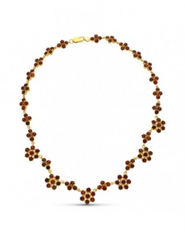 Gargantilla Granates Rosetas