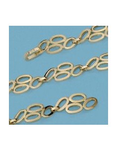 18K PULSERA ESLABONES OVALES. 12.00 GRS.