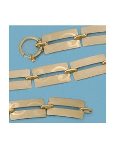 18K PULSERA ESLABONES MATE LAS. 11.50 GRS.
