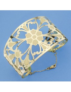 18K PULSERA RIGIDA CALADA. 45 MM. 31.65 GRS.