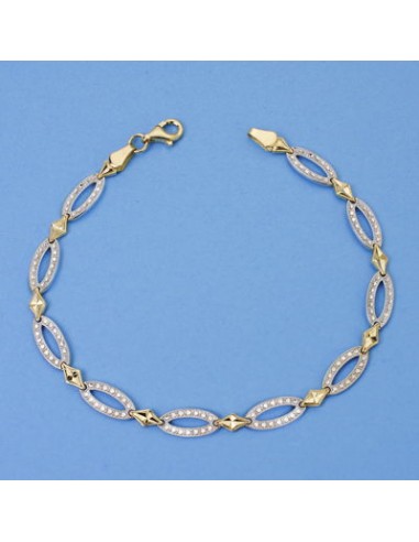 18K PULSERA BICOLOR. 19 CM. 5.35 GRS.