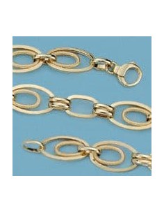 18K PULSERA BICOLOR HUECA. 10.25 GRS@