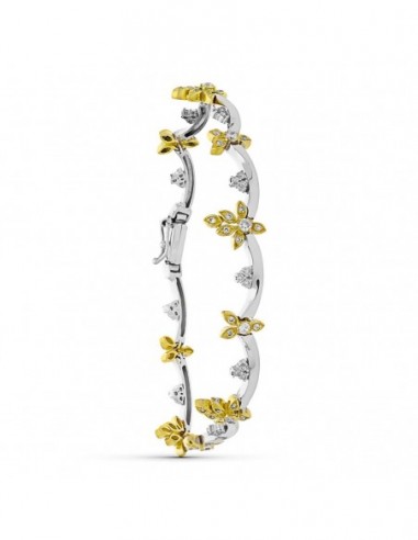 Pulsera Bicolor Hojas
