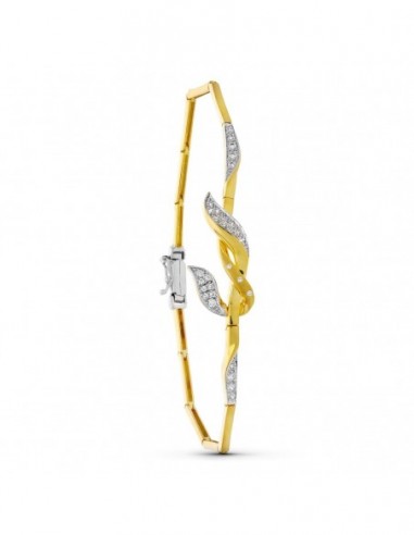 Pulsera Bicolor Hojas