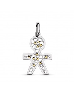 18K COLGANTE ORO BICOLOR NIÑO. 29 X 19 MM.