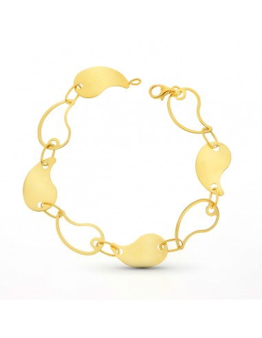 18K PULSERA ORO AMARILLO HOJAS CALADAS