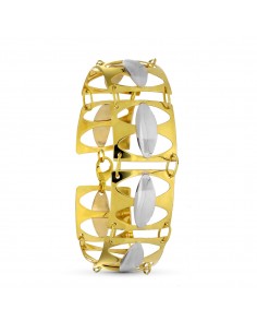 18K PULSERA ORO BICOLOR 19CM.