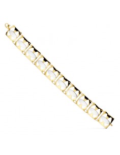 18K PULSERA ORO BICOLOR 19CM. 2