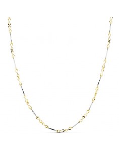 18K GARGANTILLA BICOLOR 45 CM. 2.80 GRS.