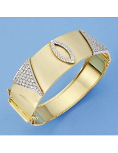 18K PULSERA RIGIDA BICOLOR. 20 MM. 32.50 GRS