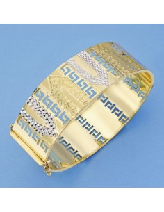 18K PULSERA RIGIDA BICOLOR. 23 MM. 26.65 GRS