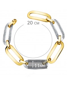 18K PULSERA ORO BICOLOR ESLABONES REDONDOS. ANCHO: 11 MM. LARGO: 20 CM. 2