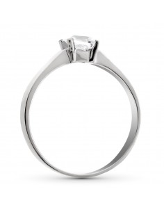 18K SOLITARIO ORO BLANCO 5 X 5 MM. 2.35 GRS.@ 2