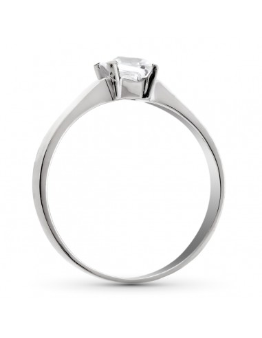 18K SOLITARIO ORO BLANCO 5 X 5 MM. 2.35 GRS.@