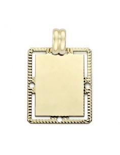 18K CHAPA FILO TALLADO 26 X 20MM.