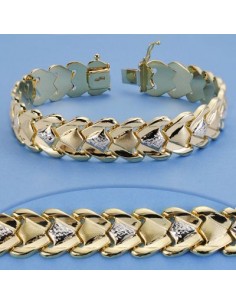 18K PULSERA ESTAMPACIÓN. 20 CM. 15.95 GRS.