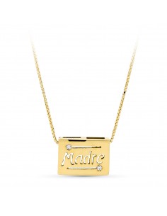 18K COLGANTE ORO AMARILLO MADRE RECTANGULAR MADRE