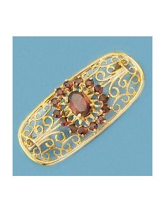 18K BROCHE OVAL 14 CIRCONITAS