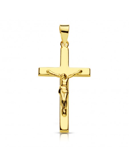18K CRUZ CON CRISTO. 27 X 15 MM.