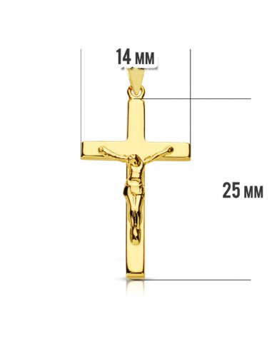 18K CRUZ CON CRISTO. 27 X 15 MM.