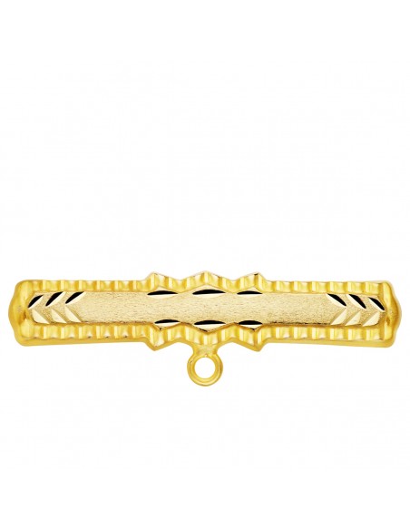 18K ALFILER ORO AMARILLO TALLADO. 30 X 6 MM.