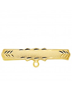 18K ALFILER ORO AMARILLO TALLADO. 30 X 6 MM.