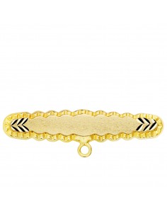 18K ALFILER ORO AMARILLO TALLADO. 30 X 6,5 MM.