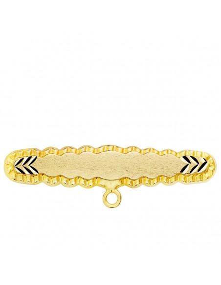 18K ALFILER ORO AMARILLO TALLADO. 30 X 6,5 MM.