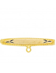 18K ALFILER ORO AMARILLO TALLADO. 30 X 5 MM.