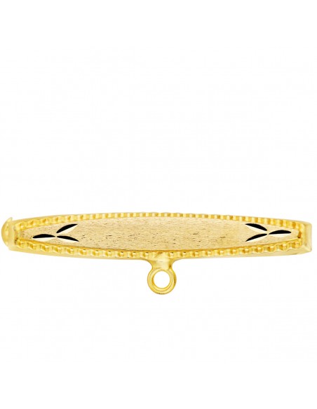 18K ALFILER ORO AMARILLO TALLADO. 30 X 5 MM.