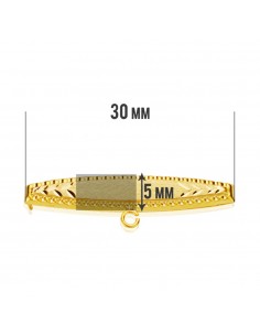 18K ALFILER ORO AMARILLO TALLADO. 30 X 5 MM. 2