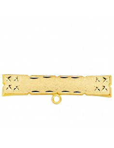 18K ALFILER ORO AMARILLO TALLADO. 30 X 6 MM.