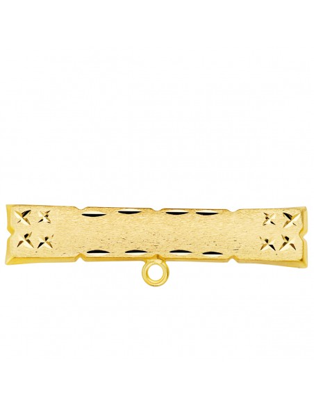 18K ALFILER ORO AMARILLO TALLADO. 30 X 6 MM.