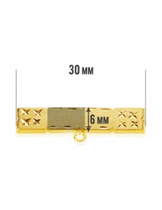 18K ALFILER ORO AMARILLO TALLADO. 30 X 6 MM. 2