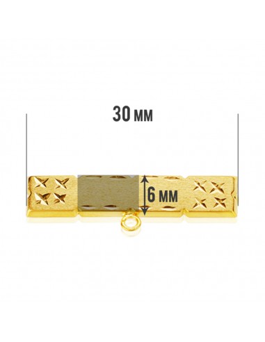 18K ALFILER ORO AMARILLO TALLADO. 30 X 6 MM.